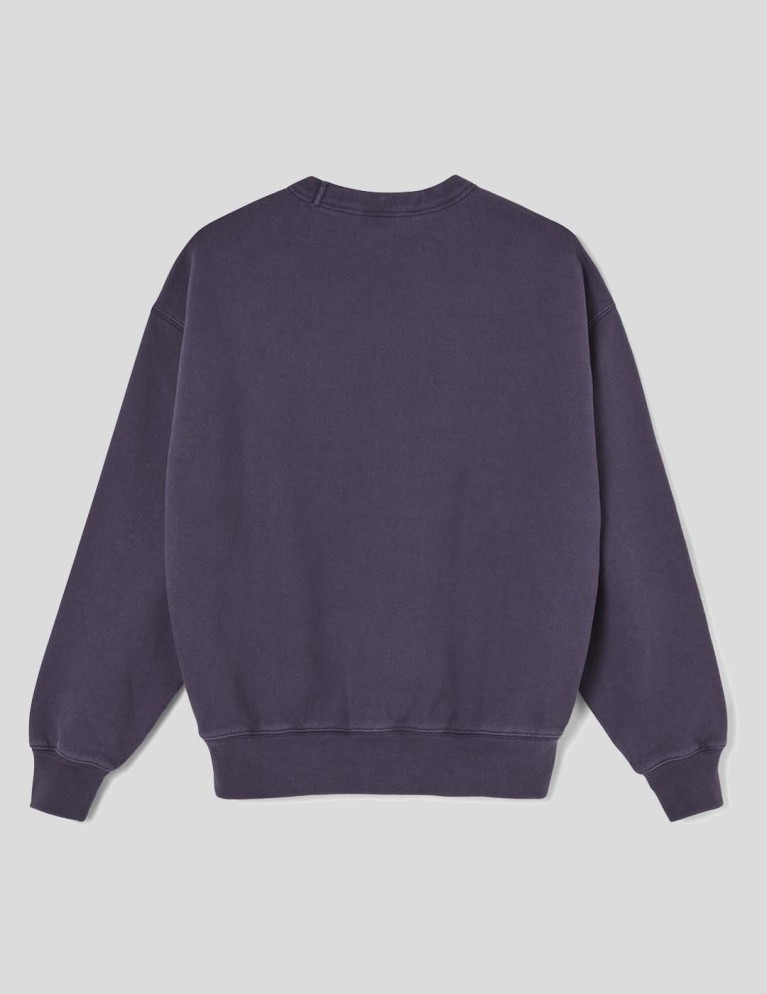 Sudadeira POLAR SKATE CO patch crewneck dark violet